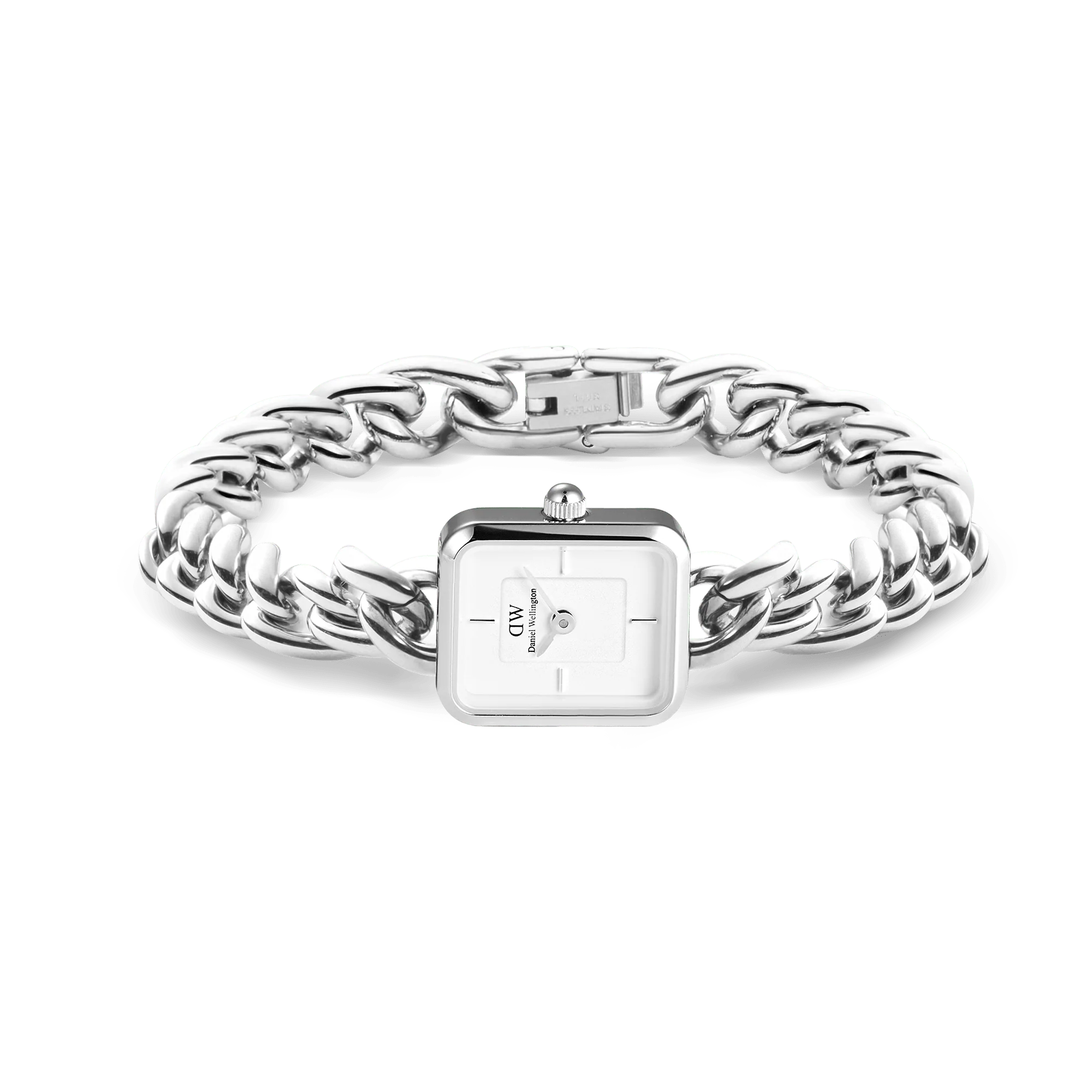 Orologio Daniel Wellington Jolie Chain Silver, orologio gioiello con quadrante bianco, 15.4x18.2mm - DW00100834