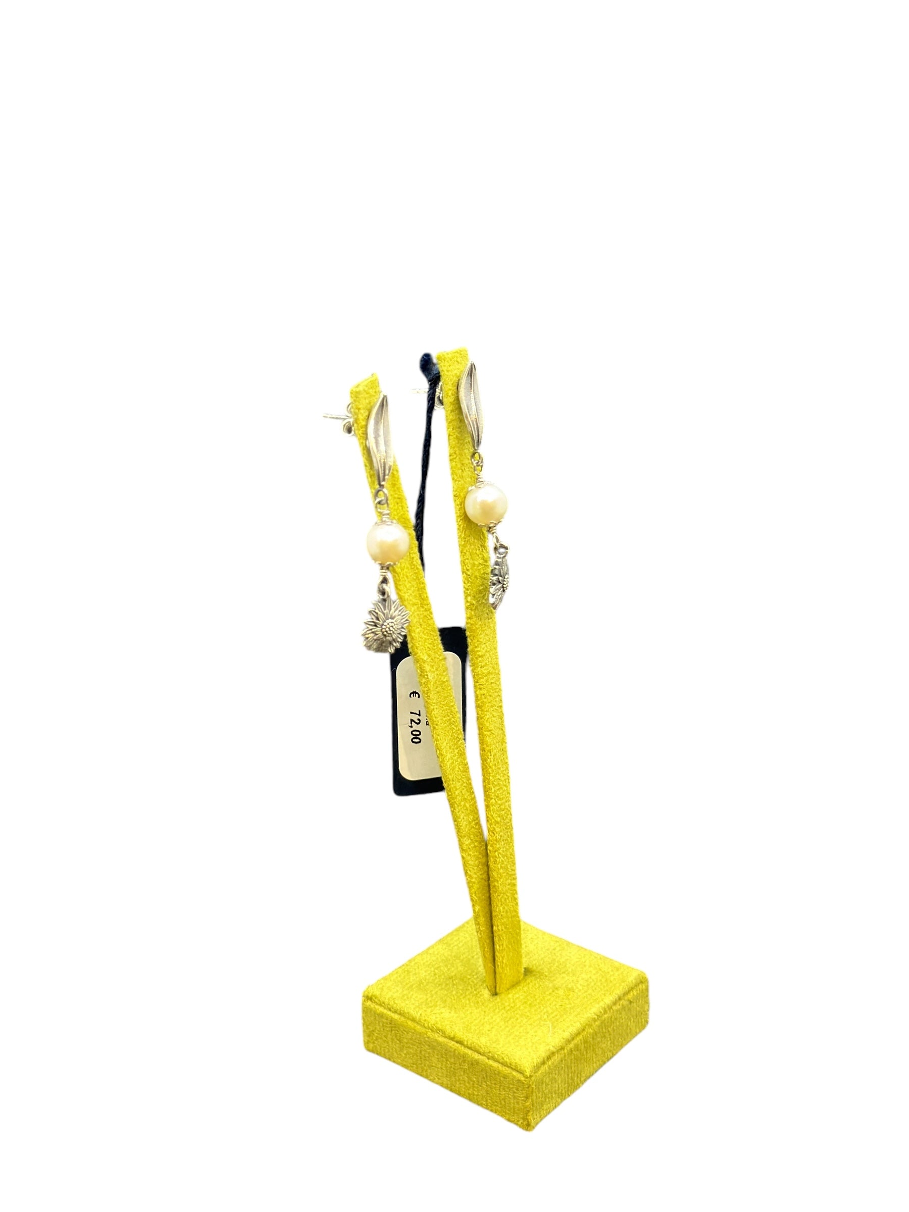 LABRIOLA SÜSSWASSERPERLE UND GÄNSEBLÜMCHEN SILBERNE OHRRINGE - 2245