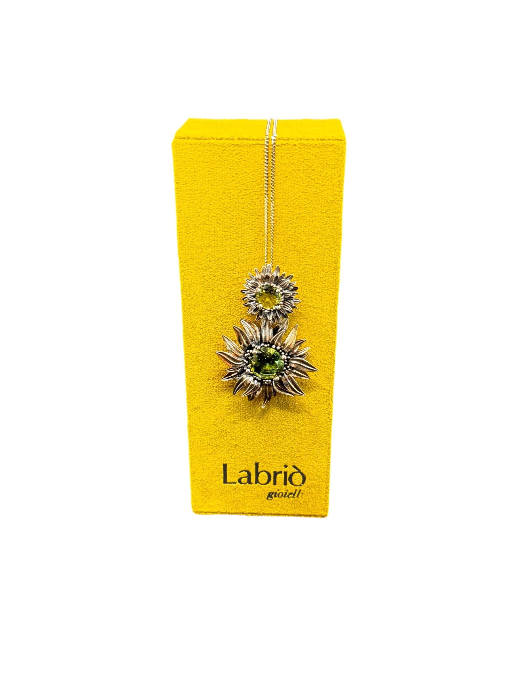 Labriola DAISY SILBERHALSKETTE MIT GRÜNEM QUARZ UND TURMALIN - 2243
