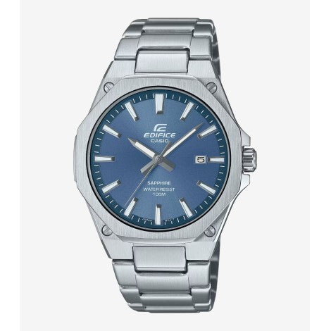 Edifice Analoguhr mit 3 Zeigern, eisblaues Zifferblatt, 44 mm – EFR-S108D-2AVUEF