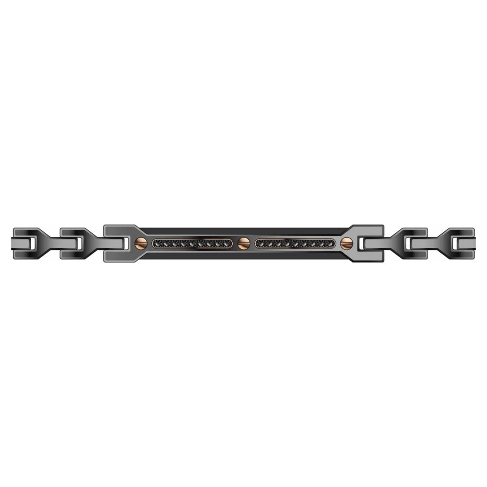 Bracciale Zancan in Acciaio con PVD Nero e Spinelli – Hiteck – EHB193