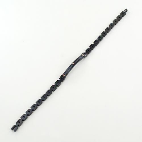 Bracciale Zancan in Acciaio con PVD Nero e Spinelli – Hiteck – EHB193