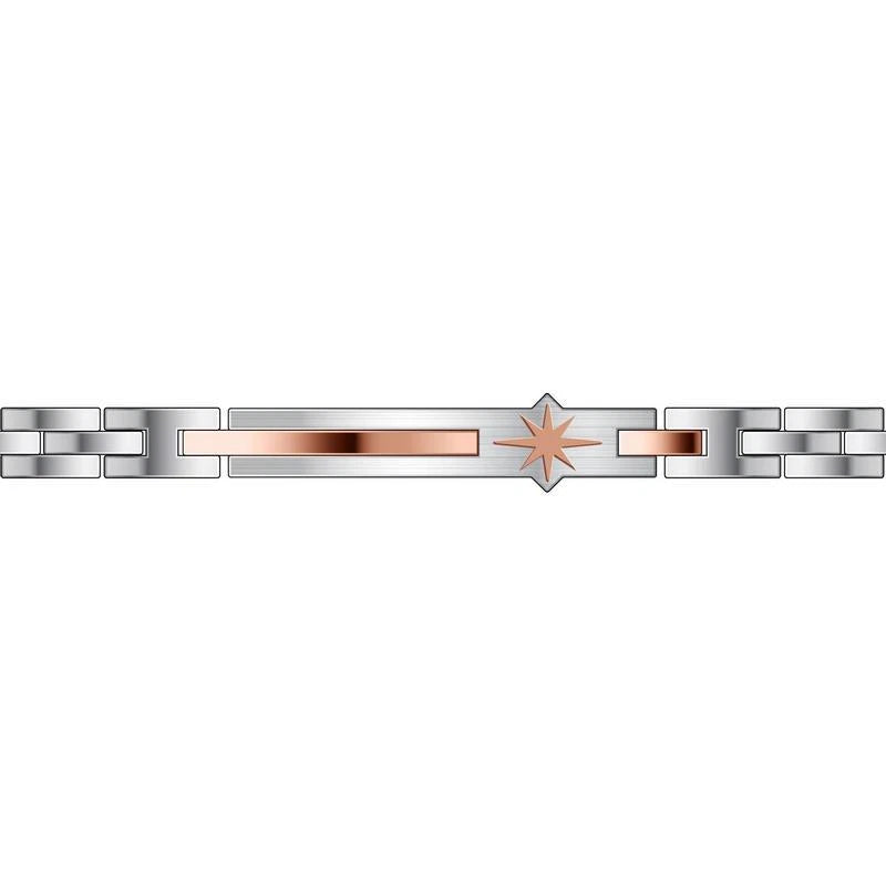 Zancan Herrenarmband aus Stahl und rosa PVD, mit Kompassrose – EHB224