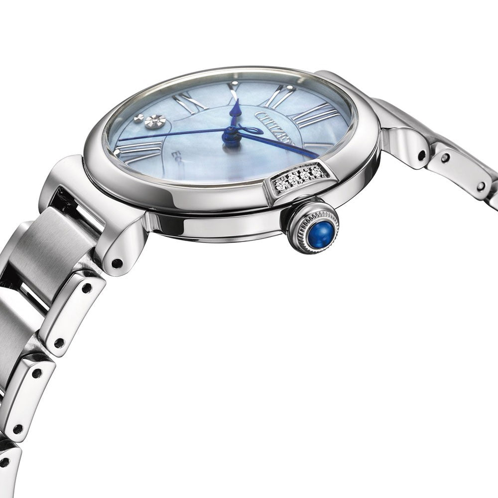 Orologio Citizen Lady, Collezione Maybell, Diamond Bezel, Quadrante Madreperla, 29mm - EM1060-87N