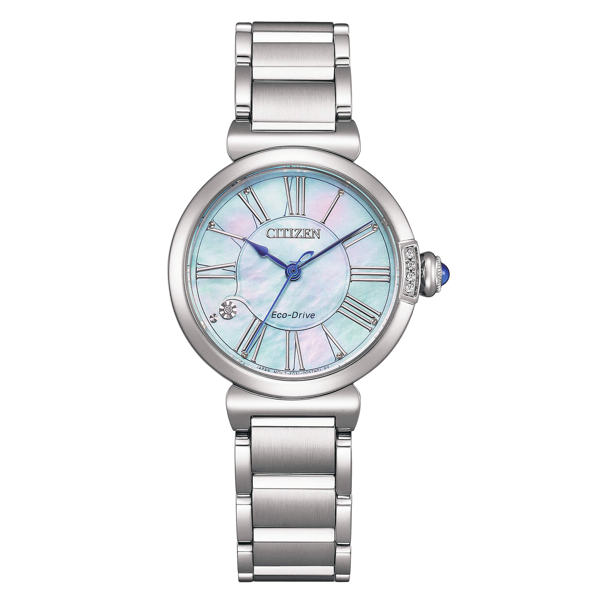 Orologio Citizen Lady, Collezione Maybell, Diamond Bezel, Quadrante Madreperla, 29mm - EM1060-87N