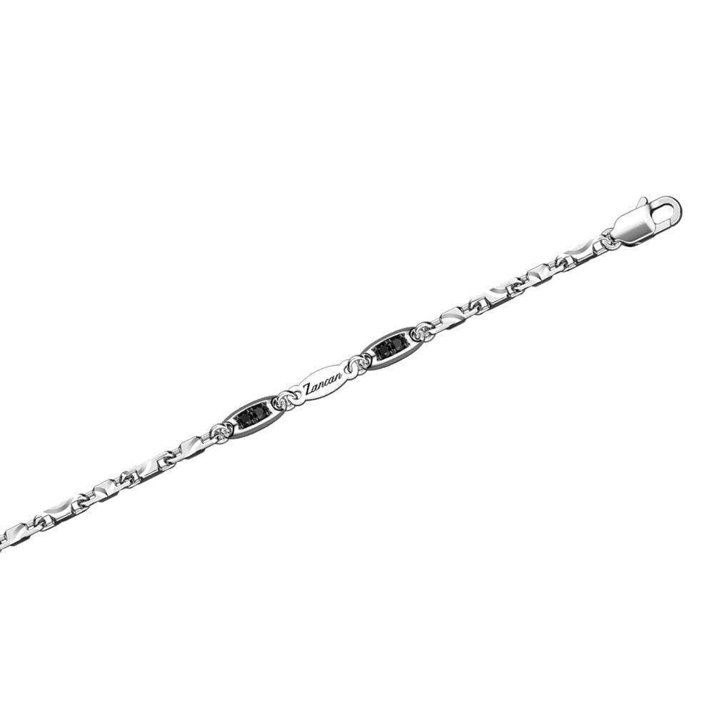 Bracciale Zancan in Argento con spinelli neri – ESB165