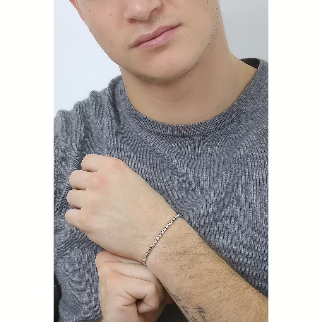 Bracciale Zancan da uomo, CON MAGLIA A CATENA, collezione Insignia 925 - EXB754-L