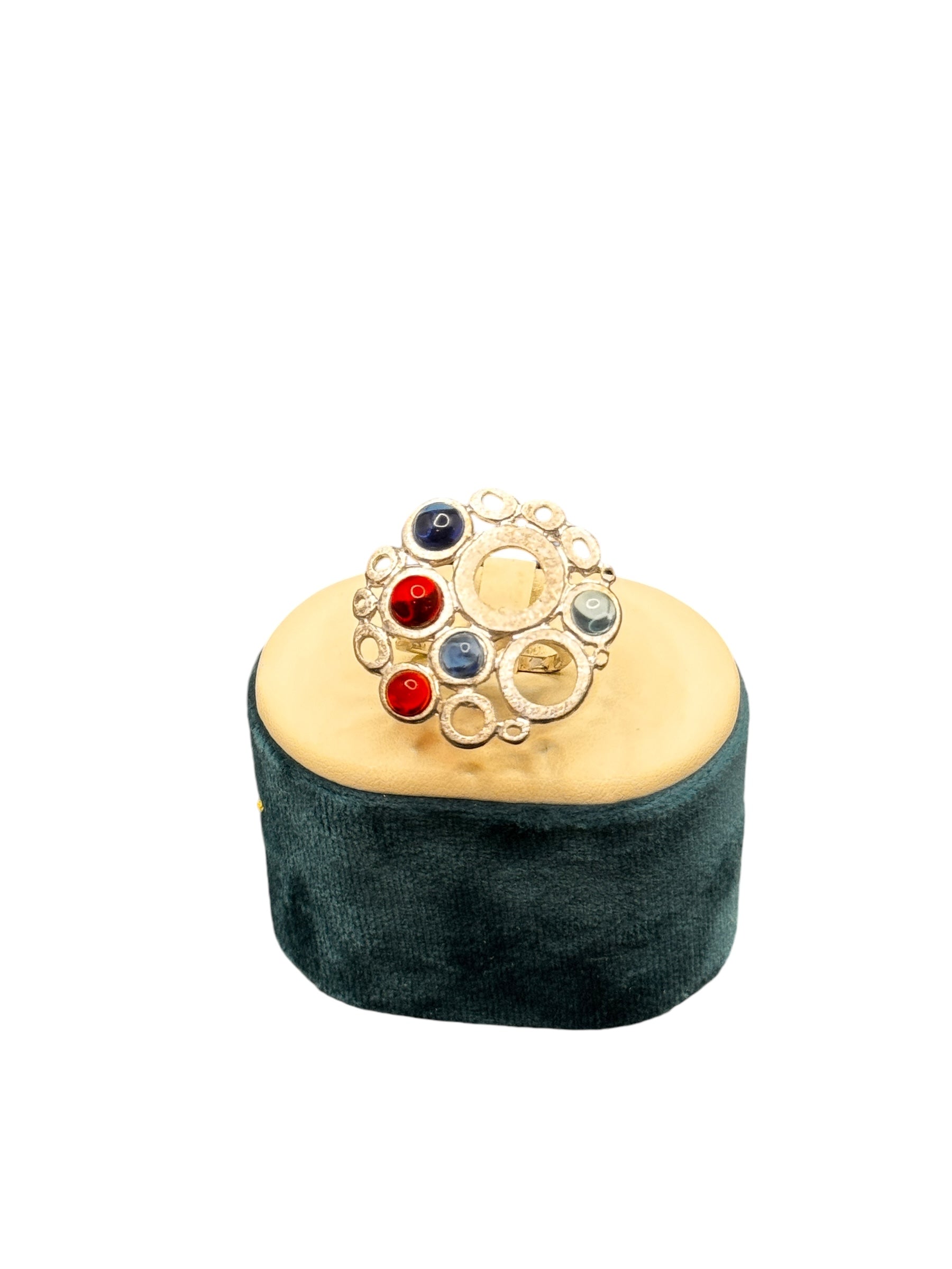 Labriola-Ring aus Silber mit rotem und blauem Spinellquarz – AG1123BS
