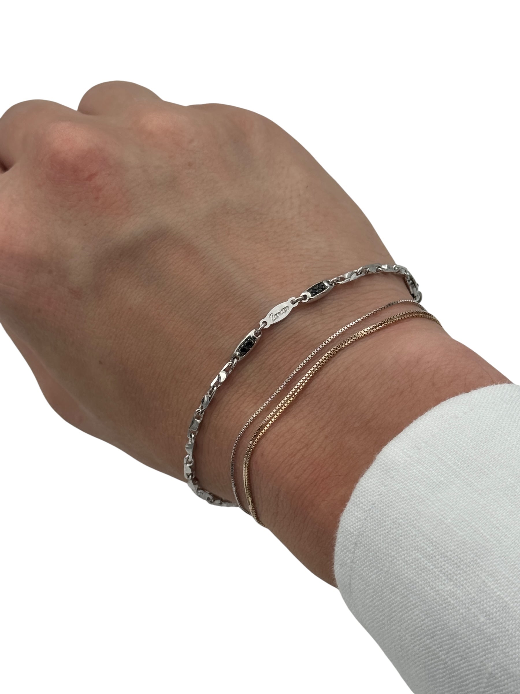 Bracciale Zancan in Argento con spinelli neri – ESB165