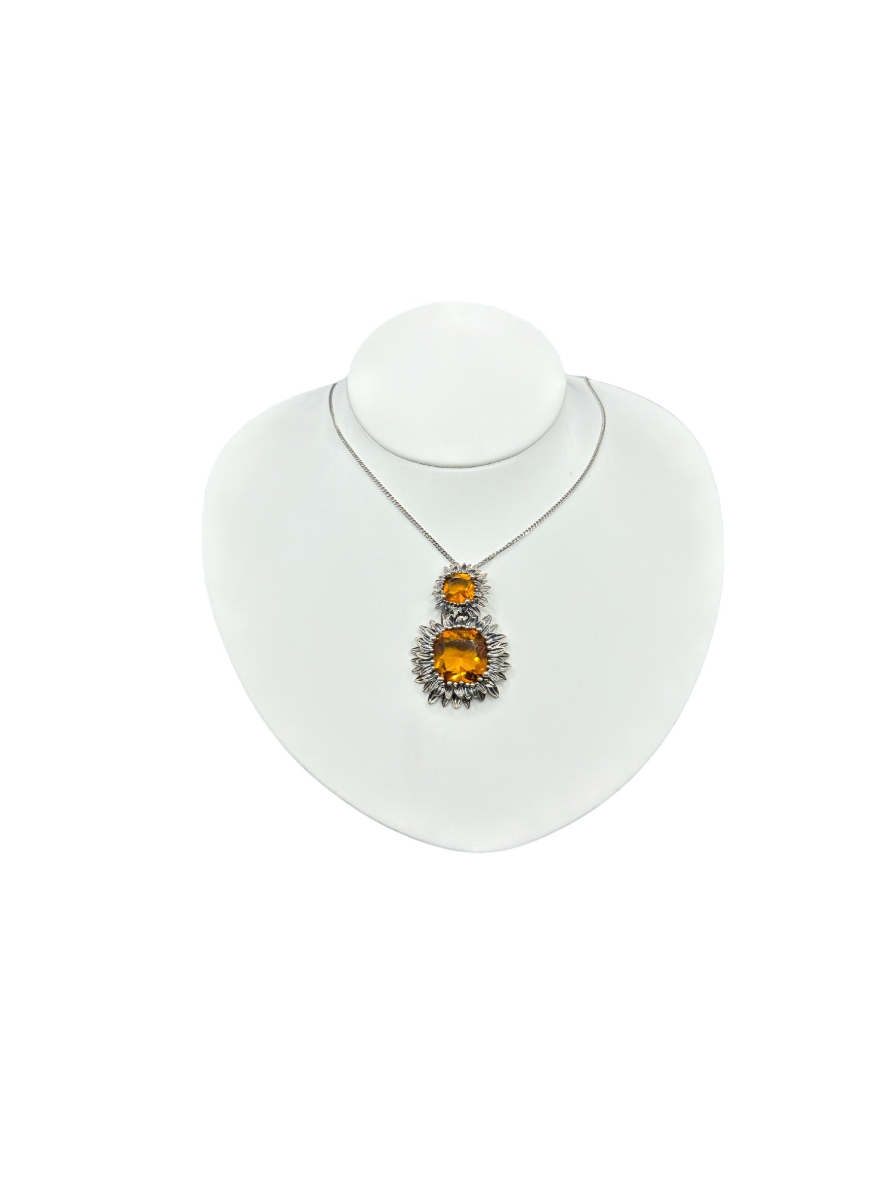 LABRIOLA MARGHERITA SILBERKETTE MIT GELBEM CITRINQUARZ - 2241