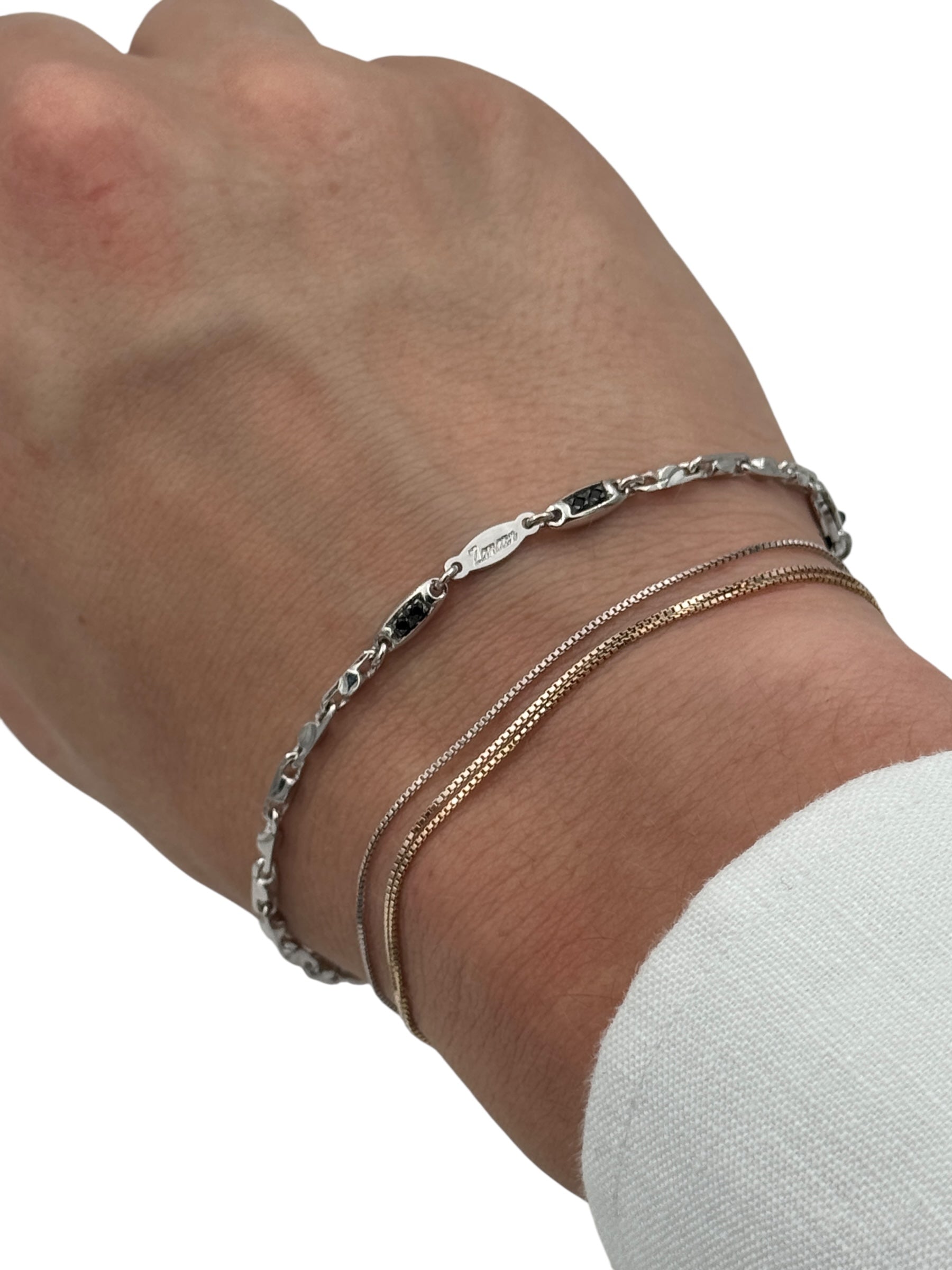 Bracciale Zancan in Argento con spinelli neri – ESB165