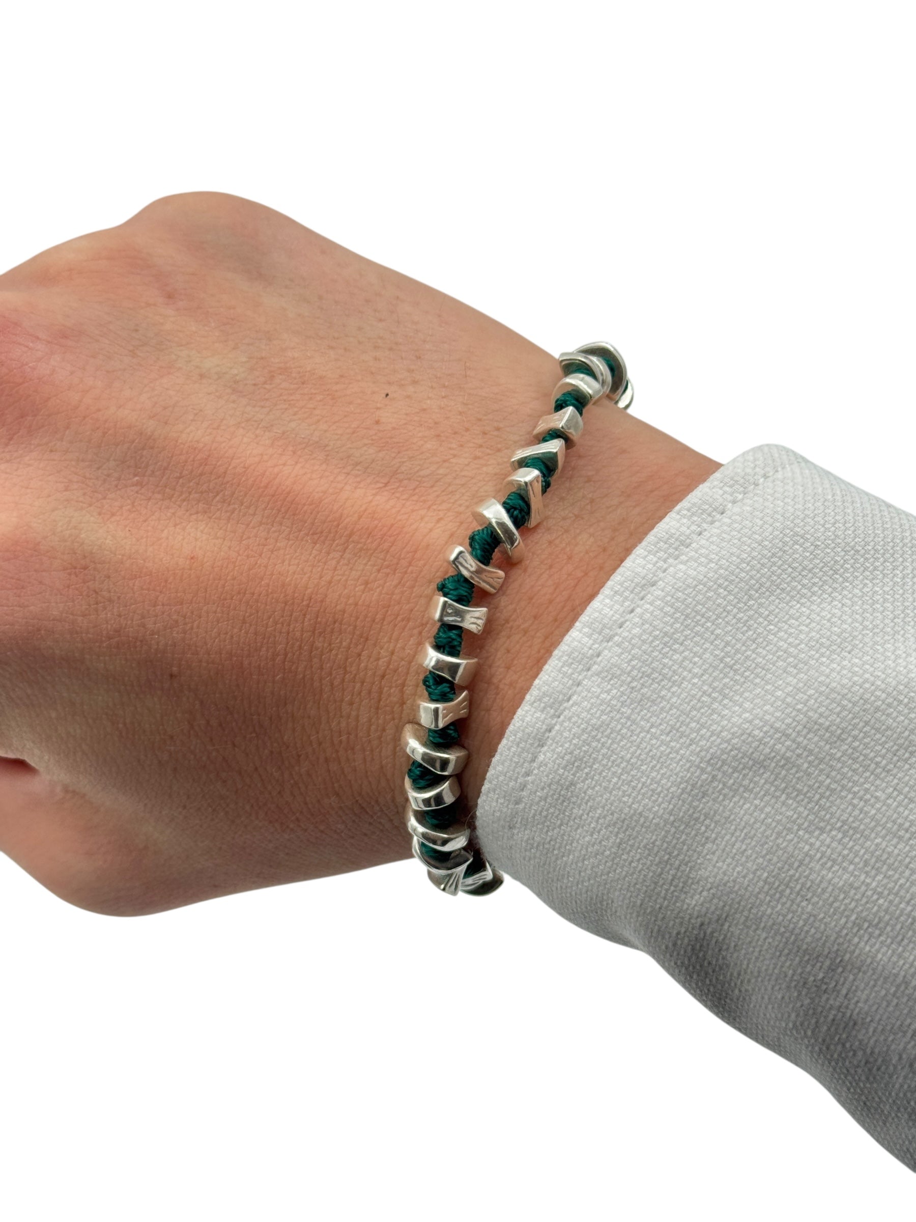 Bracciale Spadarella in argento spina, colore verde gucci - SPBR14-verde gucci