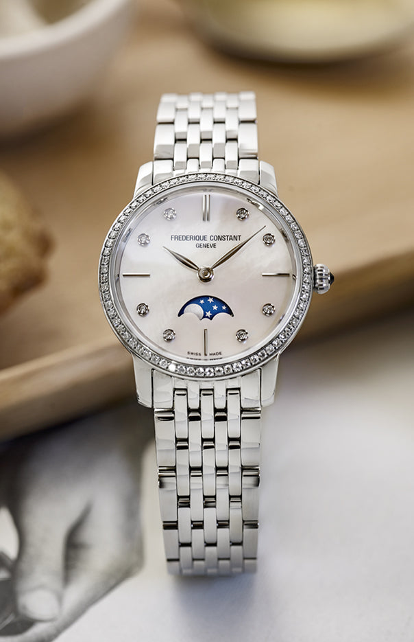 Classics Slimline Damen Mondphase, 30 mm - FC-206MPWD1S6B