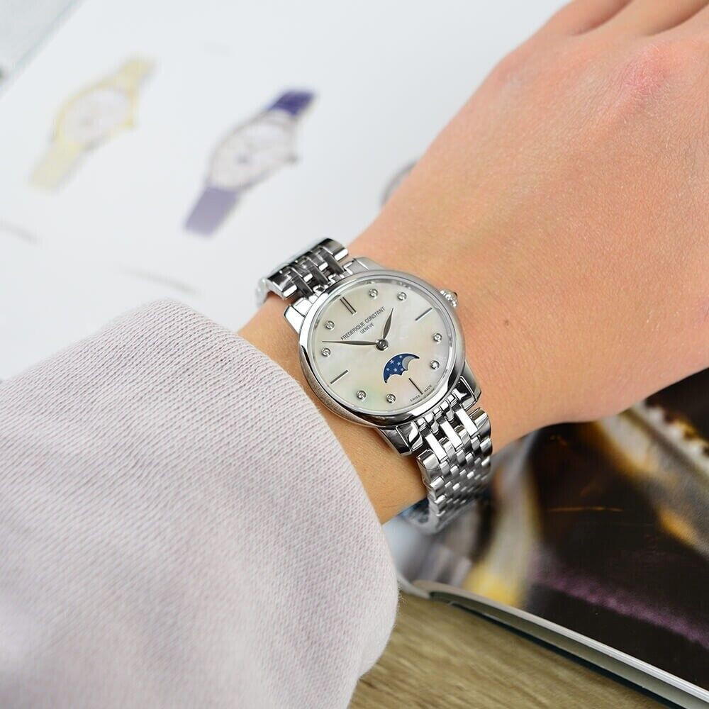 Classics Slimline Damen Mondphase, 30 mm - FC-206MPWD1S6B