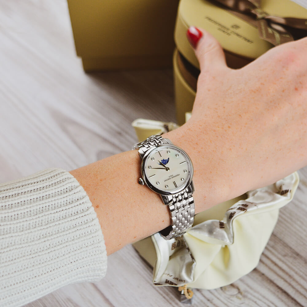 Classics Slimline Damen Mondphase, 30 mm - FC-206MPWD1S6B