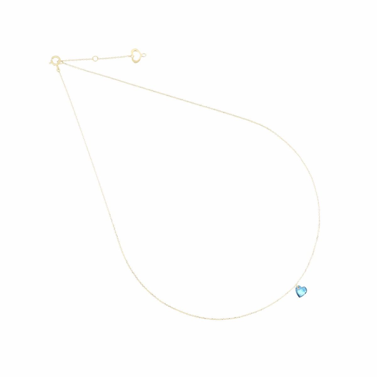 18KT MAMAN ET SOPHIE BLAUES HERZ-HALSBAND – GCCUNTB