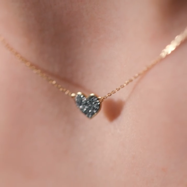 MAMAN ET SOPHIE 18KT GOLD CHROM HERZ HALSKETTE - GCSSO2PSK