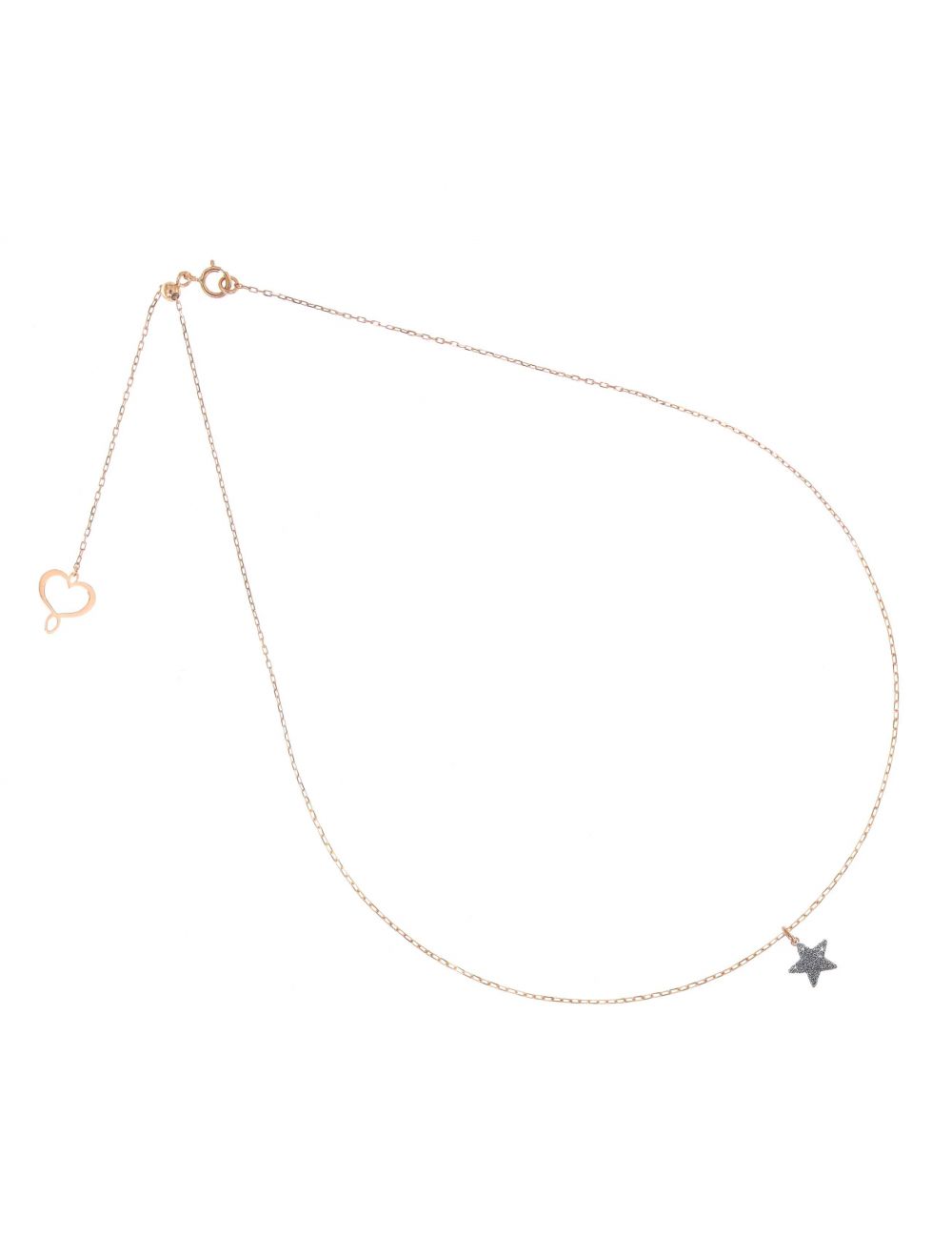 GIROCOLLO 18KT STELLA PENDENTE POLVERE CROMO - GHPOW3PK