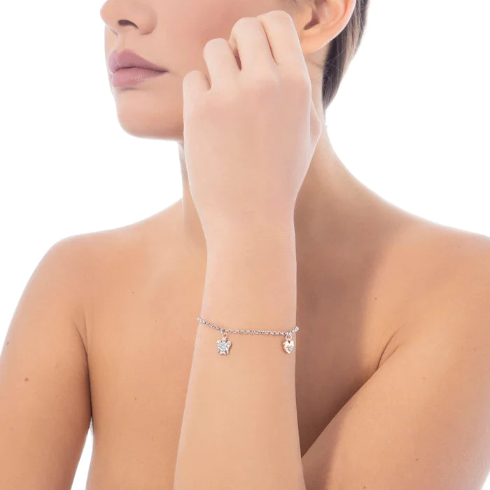 Silver bracelet with pendants - GIA333
