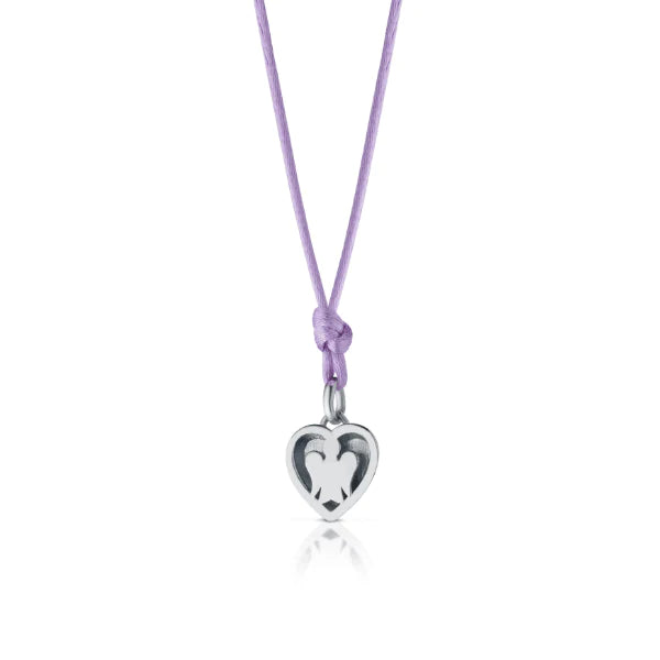 Halskette mit emailliertem Herzanhänger „Iris“ – GIA401