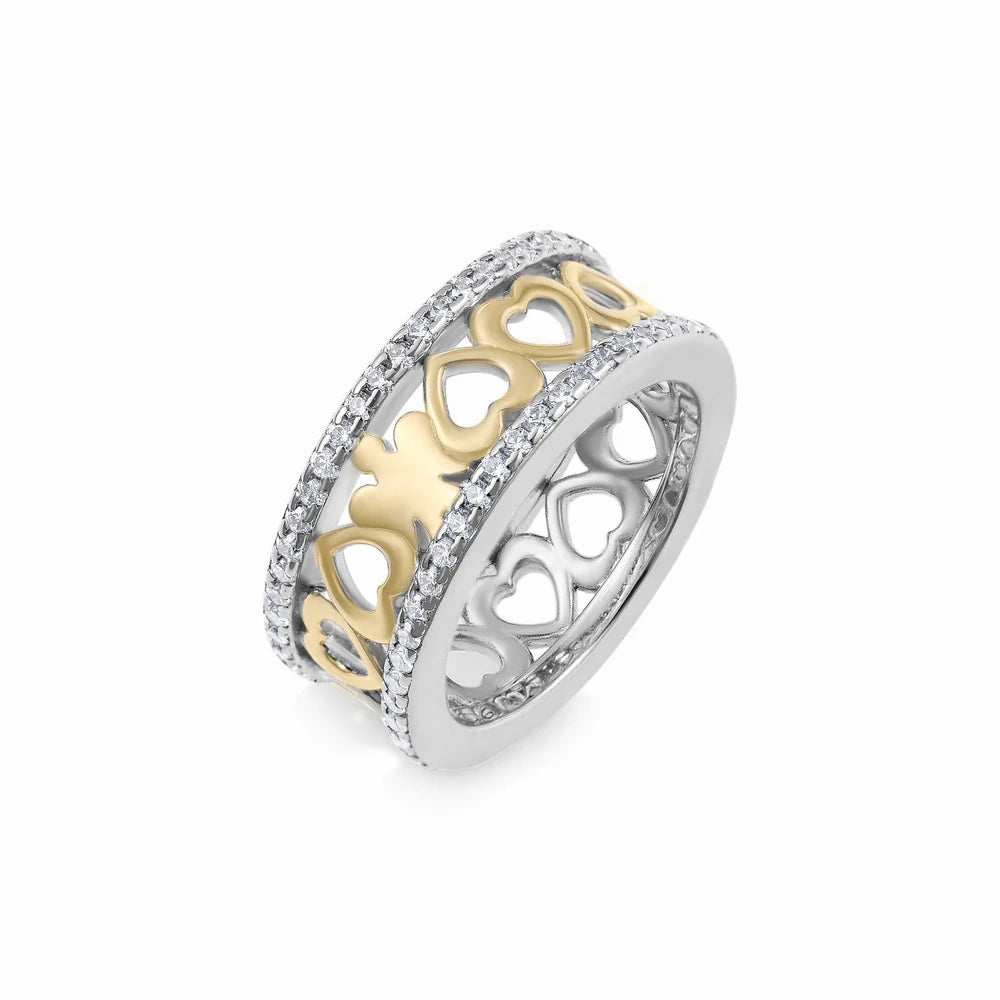 Anello ROBERTO GIANNOTT angelo e cuori in argento dorato- GIA468