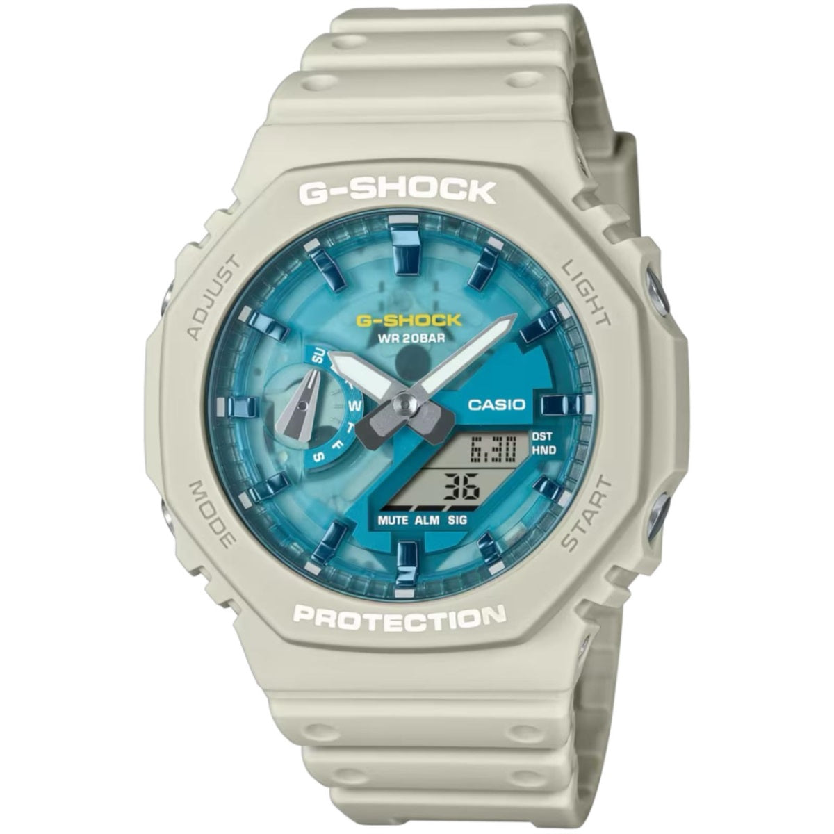 G-SHOCK CLASSIC, QUADRANTE BLU-VERDE, 44MM - GM-2100AS-5AER