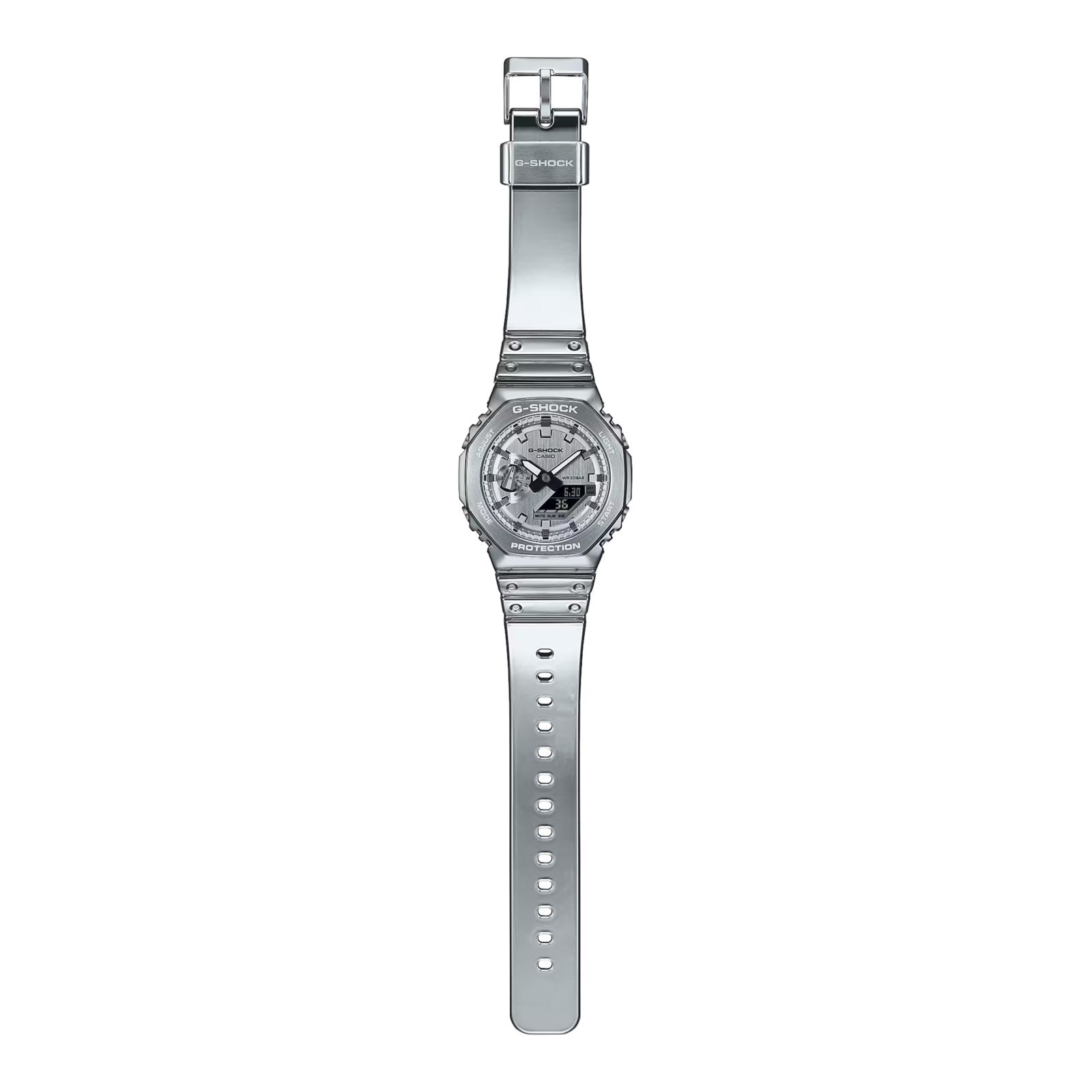 G-SHOCK FINE METALLIC SERIES, COLLEZIONE G-STEEL, TOTAL SILVER, 44MM - GM-2100YM-8AER
