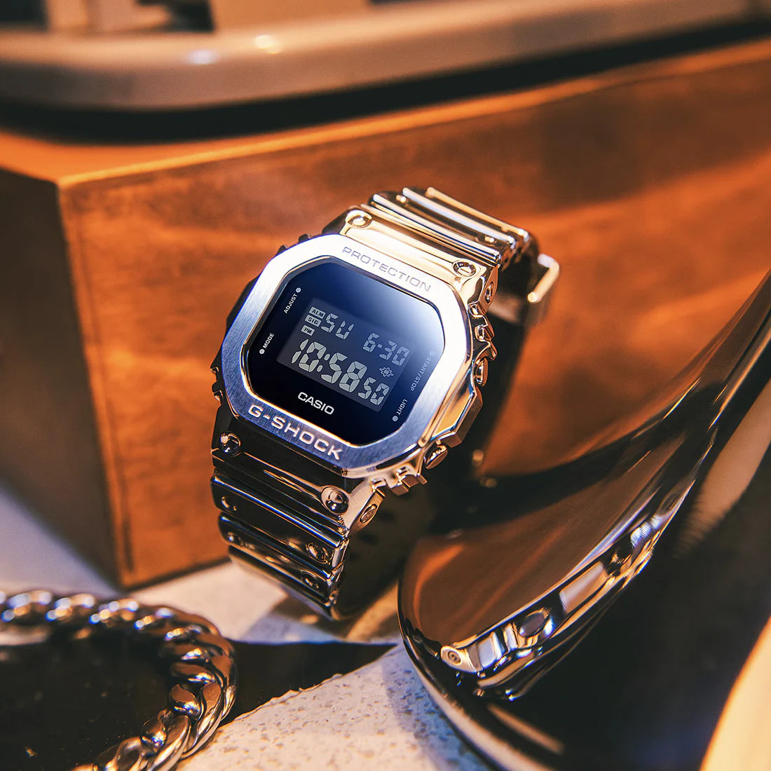 OROLOGIO G-Shock, Collezione G-Steel, FINE METALLIC SERIES, 43mm - GM-5600YM-8ER