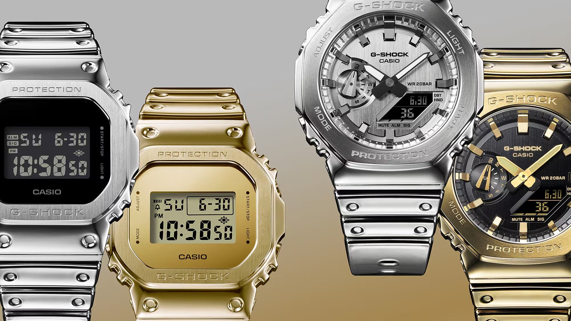 OROLOGIO G-Shock, Collezione G-Steel, FINE METALLIC SERIES, 43mm - GM-5600YM-8ER
