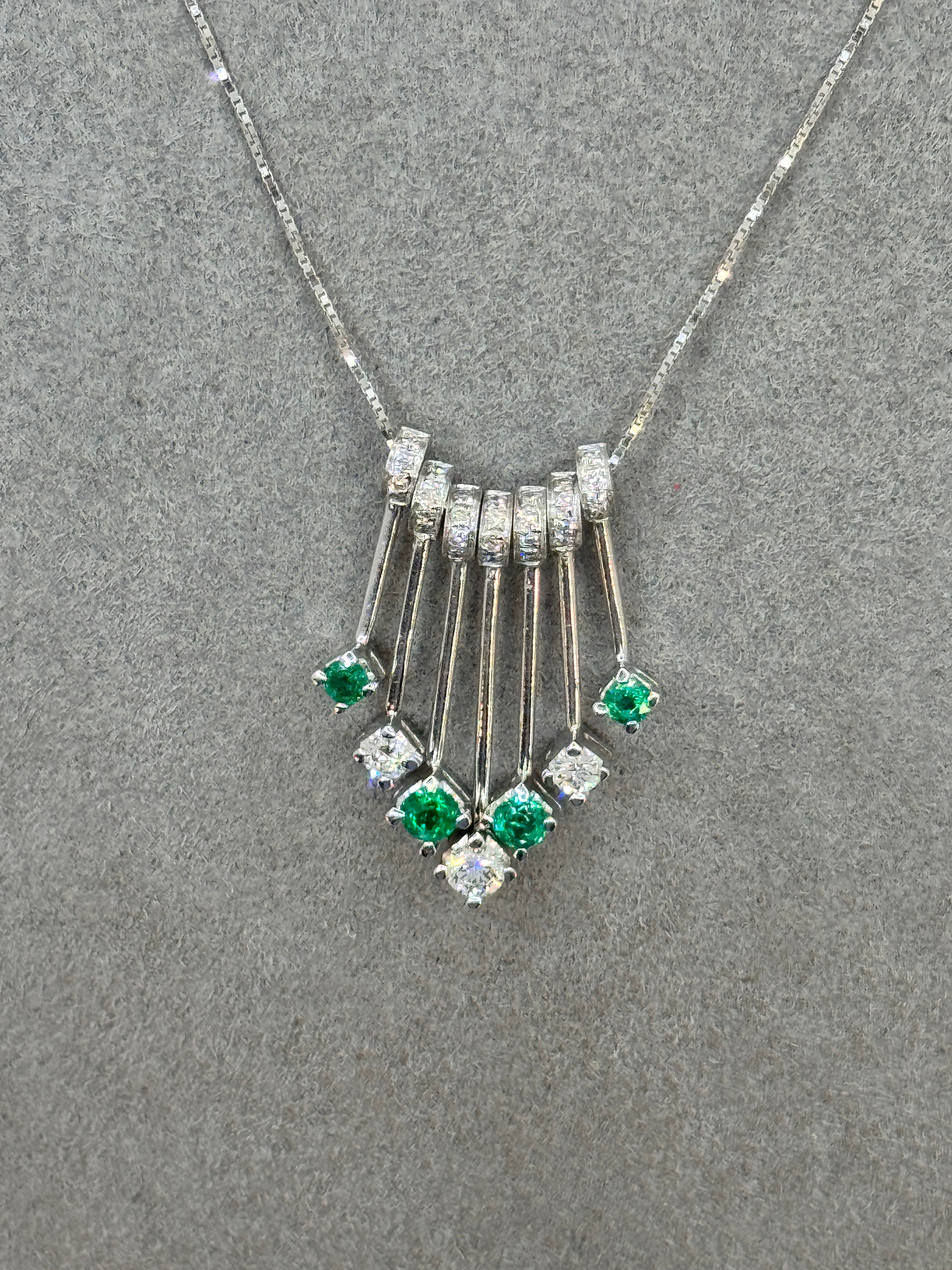Collana Re Carlo Smeraldi RECARLO GEMMA, NECKLACE IN WHITE GOLD, EMERALD RD Preziosi Gioielli Orologi