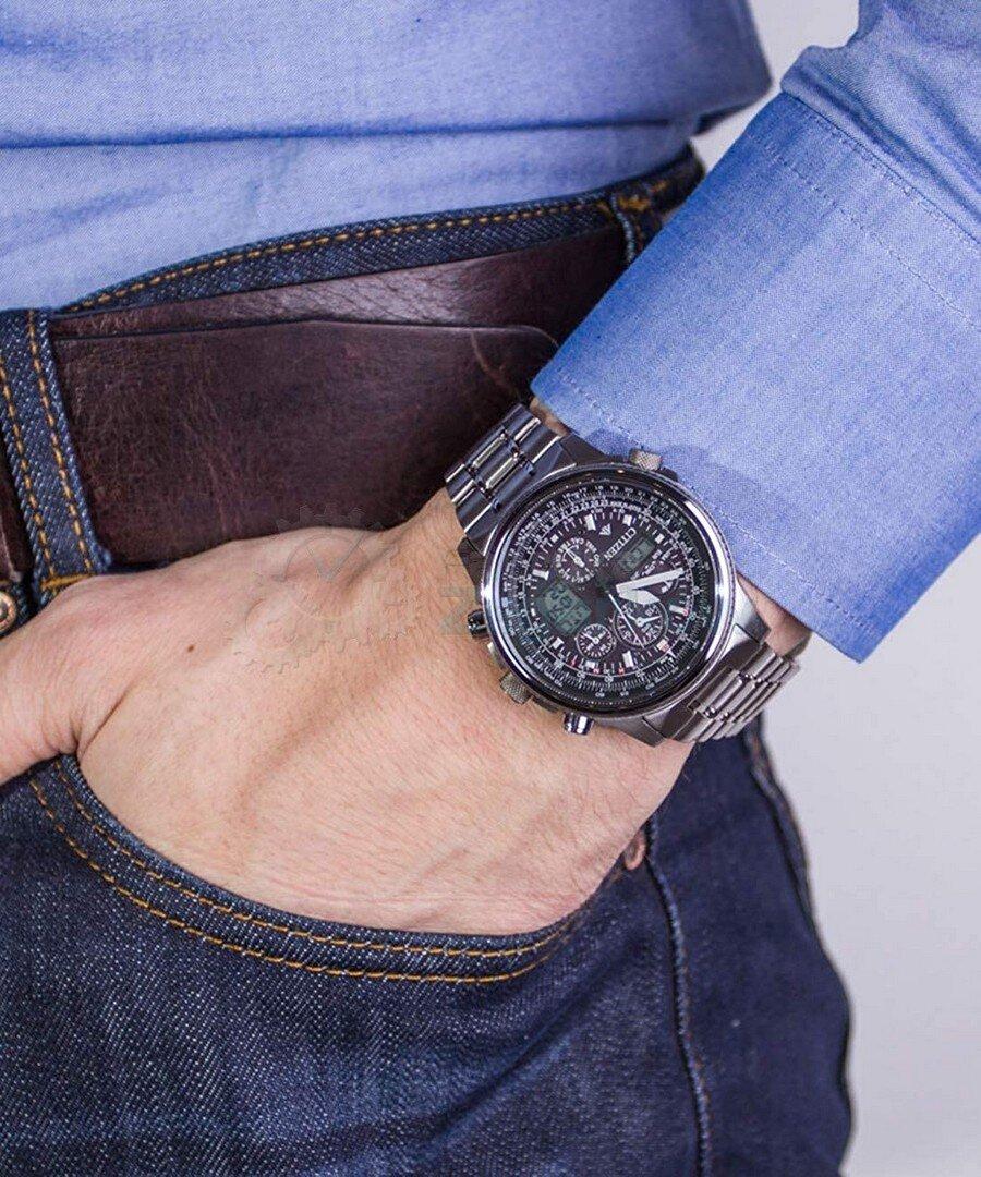 OROLOGIO CITIZEN RADIOCONTROLLATO SUPER PILOT CRONOGRAFO, 45MM - JY8020-52E
