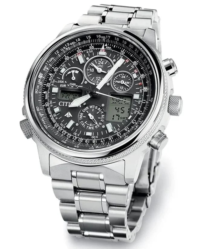 OROLOGIO CITIZEN RADIOCONTROLLATO SUPER PILOT CRONOGRAFO, 45MM - JY8020-52E