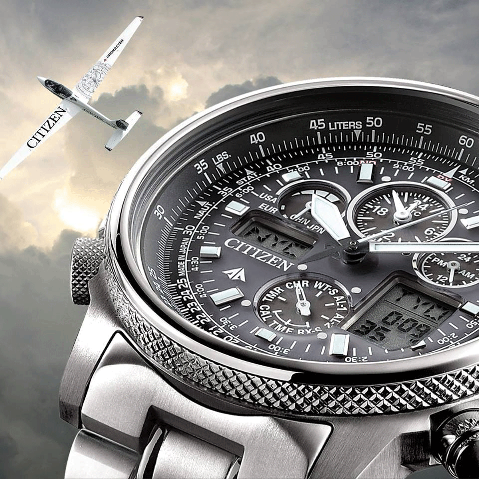 OROLOGIO CITIZEN RADIOCONTROLLATO SUPER PILOT CRONOGRAFO, 45MM - JY8020-52E