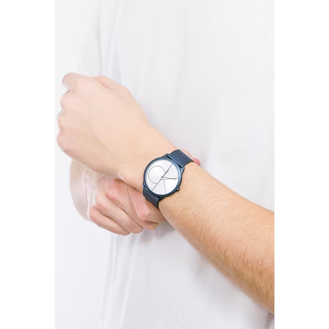 Calvin Klein Minimal Mesh Edelstahl-Quarzuhr für Herren, 40 mm – K3M51T56