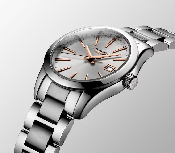 Longines Conquest Classic Uhr, silbernes Zifferblatt, 29,50 mm – L22864726