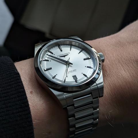 CONQUEST, silbernes Zifferblatt, 38 mm – L37204726