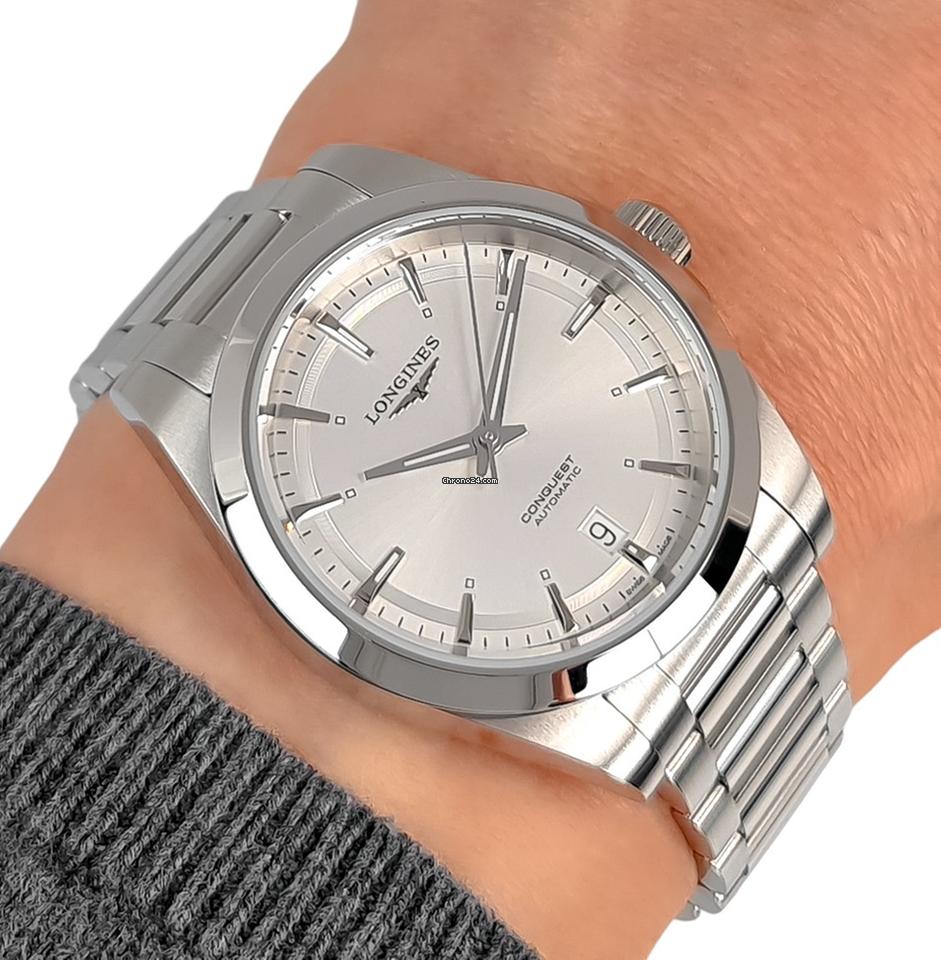CONQUEST, silbernes Zifferblatt, 38 mm – L37204726