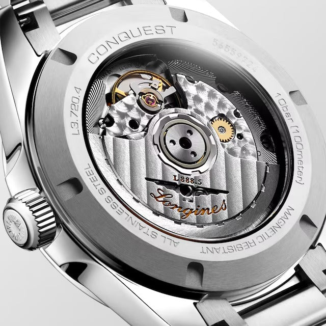 CONQUEST, silbernes Zifferblatt, 38 mm – L37204726