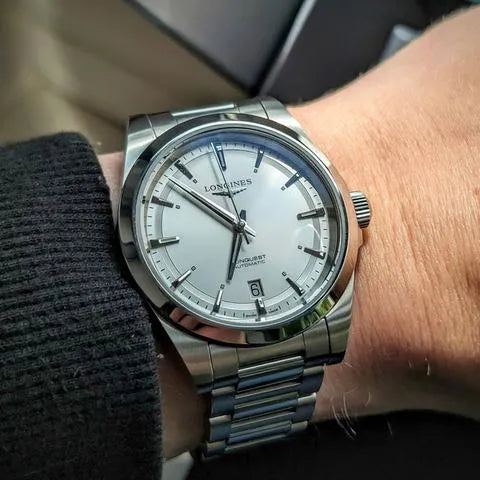 CONQUEST, silbernes Zifferblatt, 38 mm – L37204726