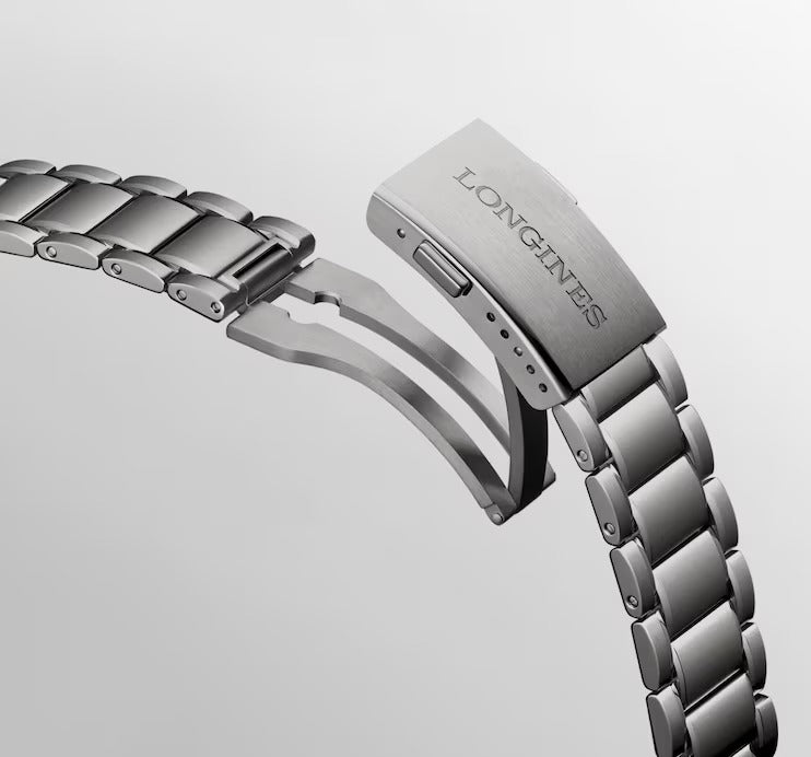 LONGINES SPIRIT ZULU TIME TITANIUM, anthrazitfarbenes Zifferblatt, 39 mm – L38021536