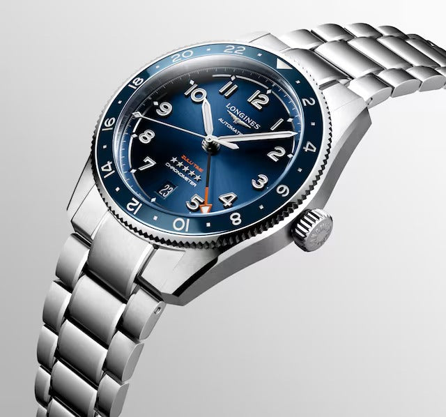 LONGINES SPIRIT ZULU TIME, blaues Zifferblatt, 39 mm – L38024936