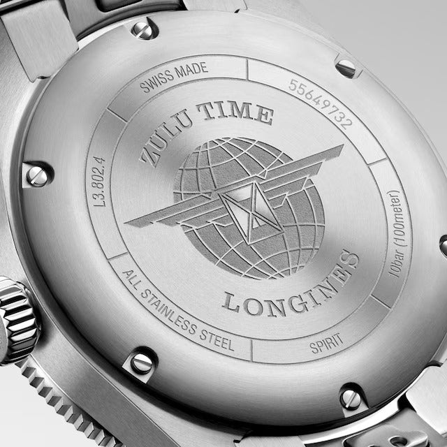 LONGINES SPIRIT ZULU TIME, blaues Zifferblatt, 39 mm – L38024936