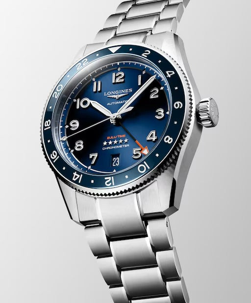 LONGINES SPIRIT ZULU TIME, blaues Zifferblatt, 39 mm – L38024936