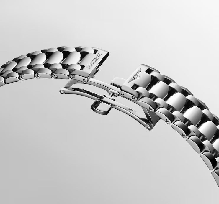 LONGINES PRIMALUNA MONDPHASENUHR, Perlmuttzifferblatt und Diamant-Stundenmarkierungen, 34 mm – L81264876