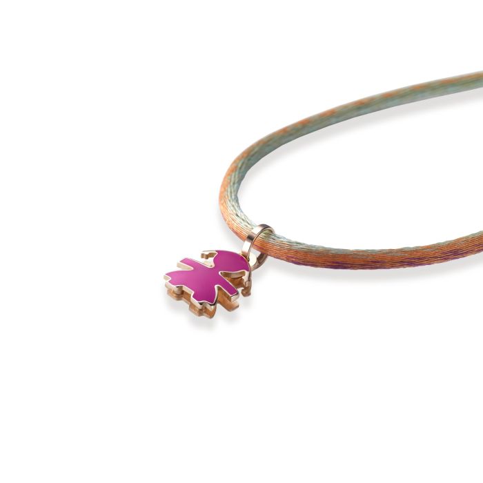 MINI - BABY-ANHÄNGER AUS ROSÉGOLD UND LILA EMAILLE - LBB055-VIO