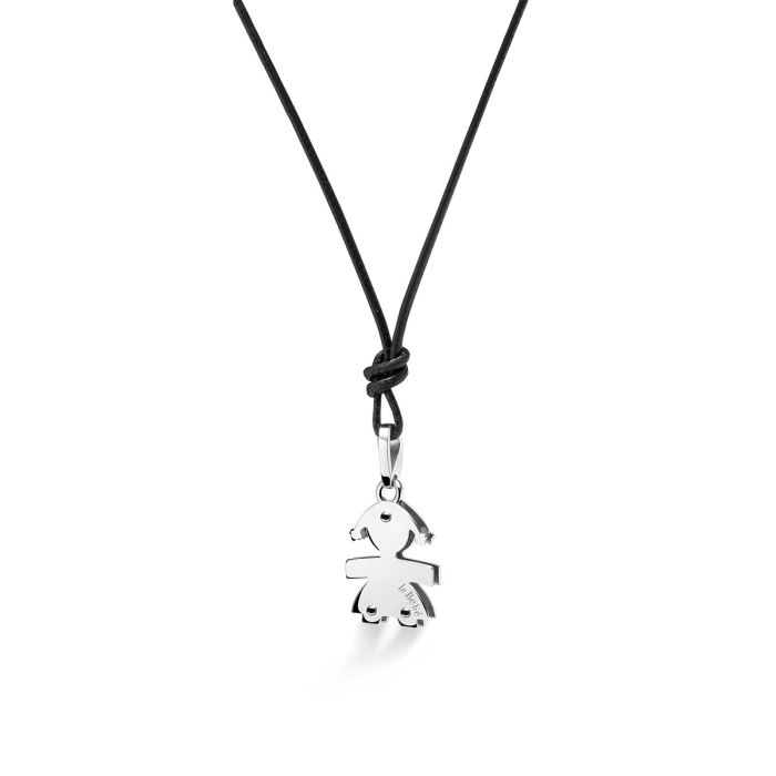 KLASSISCHER BABYANHÄNGER IN BABYFORM AUS 9-KARAT-WEISSGOLD UND DIAMANTEN – LBB063