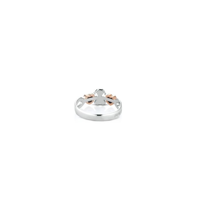 I Preziosi ring with a child's silhouette in white gold and diamonds - LBB112