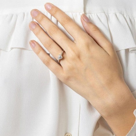 Bague Le Bebé en or blanc avec diamants | Petite Fille – Les Amours – LBB116