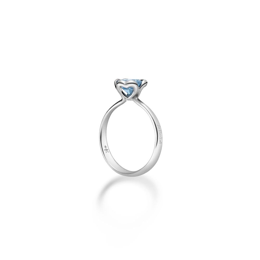 Bague Le Bebé en Or Blanc avec Topaze Synthétique – Lovely – LBB601