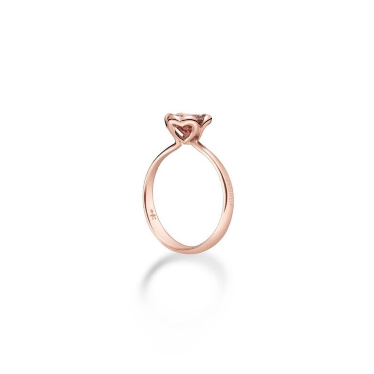 Bague Le Bebé en Or Rose avec Rhodolite Synthétique – Lovely – LBB602